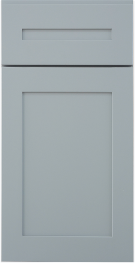 Gray Shaker cabinet door